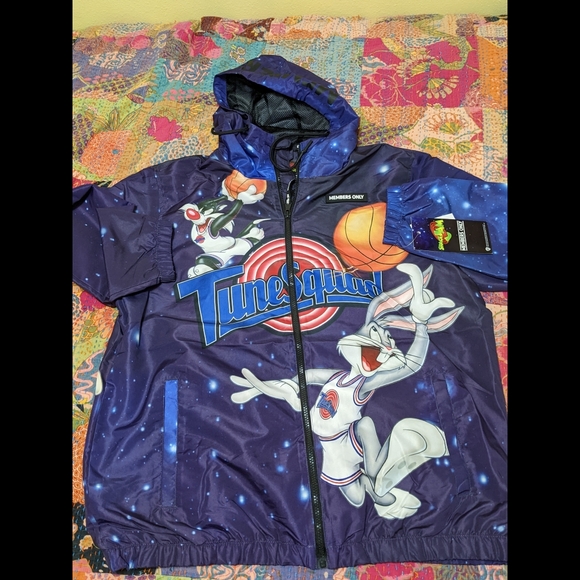 Members Only x Space Jam Tune Squad Windbreaker Jacket Size L Y2K - Picture 4 of 7